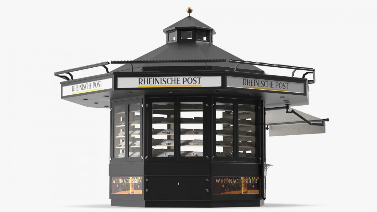 Rheinische Post Newspaper Kiosk Black 3D