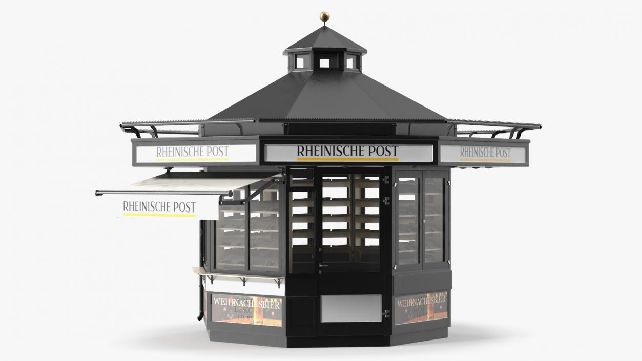 Rheinische Post Newspaper Kiosk Black 3D