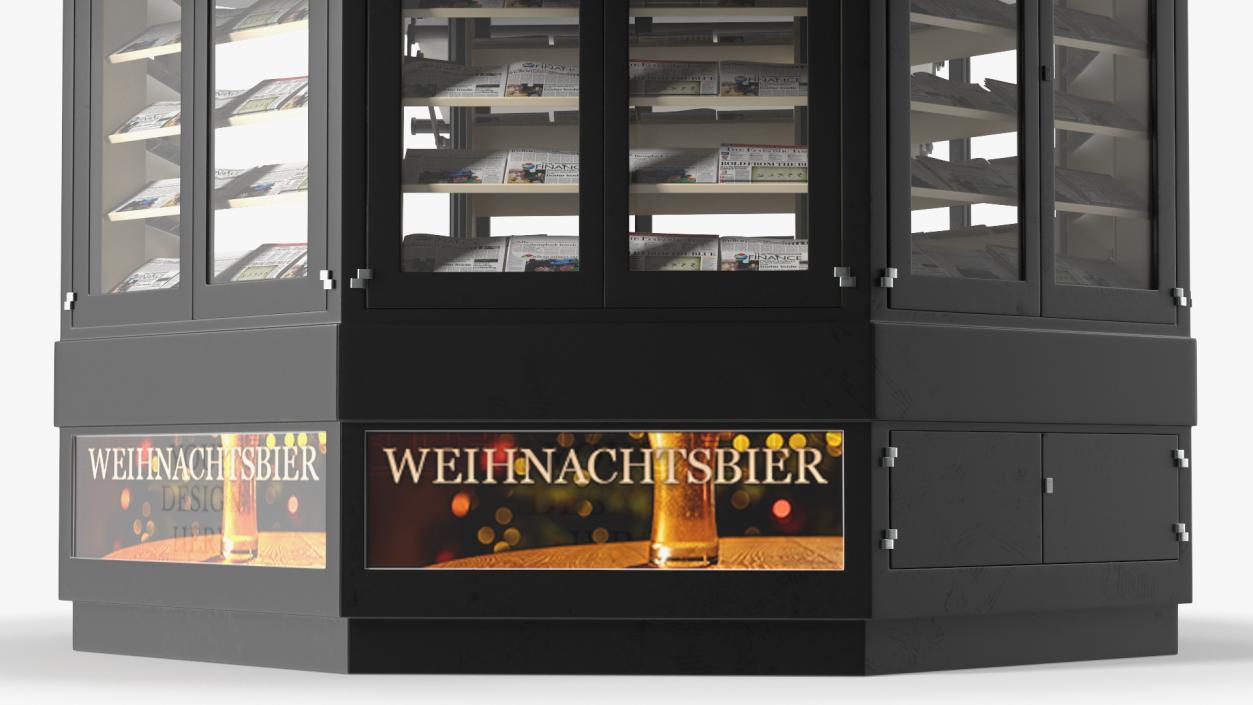 Rheinische Post Newspaper Kiosk Black 3D