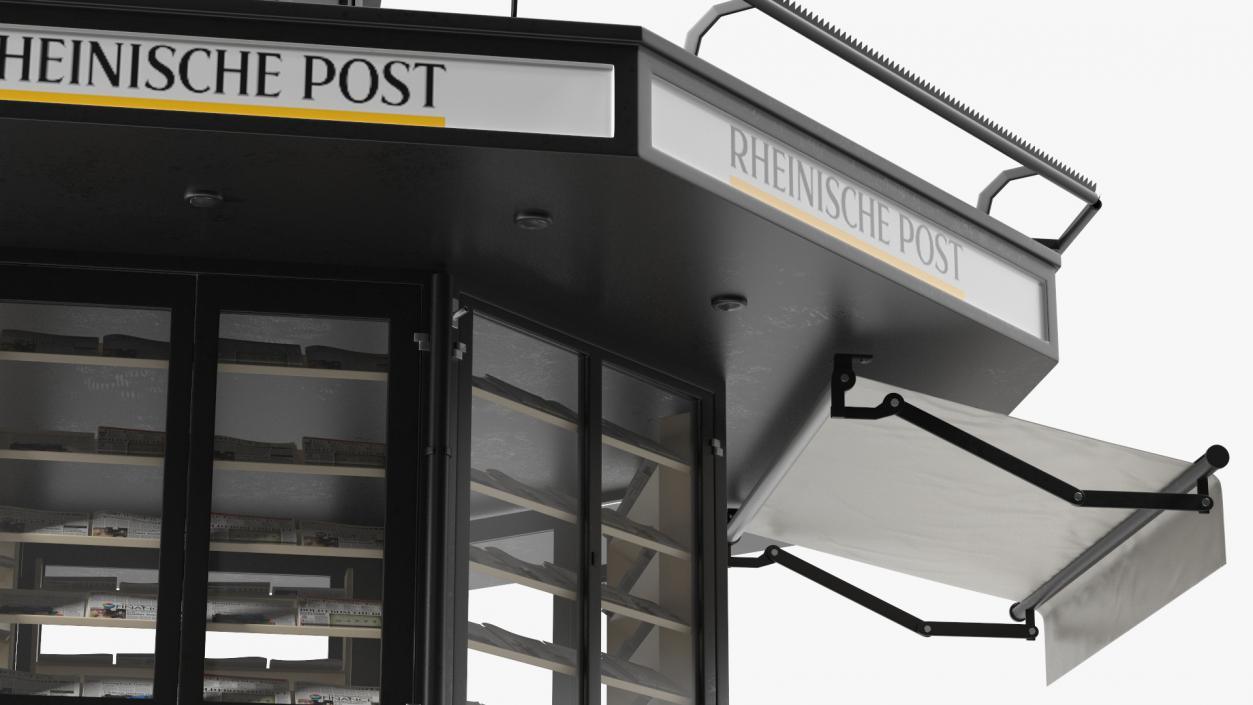 Rheinische Post Newspaper Kiosk Black 3D