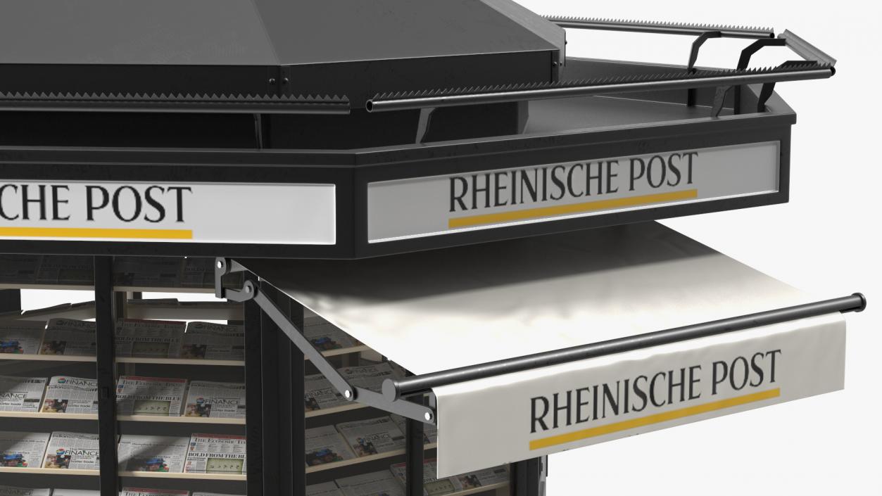 Rheinische Post Newspaper Kiosk Black 3D