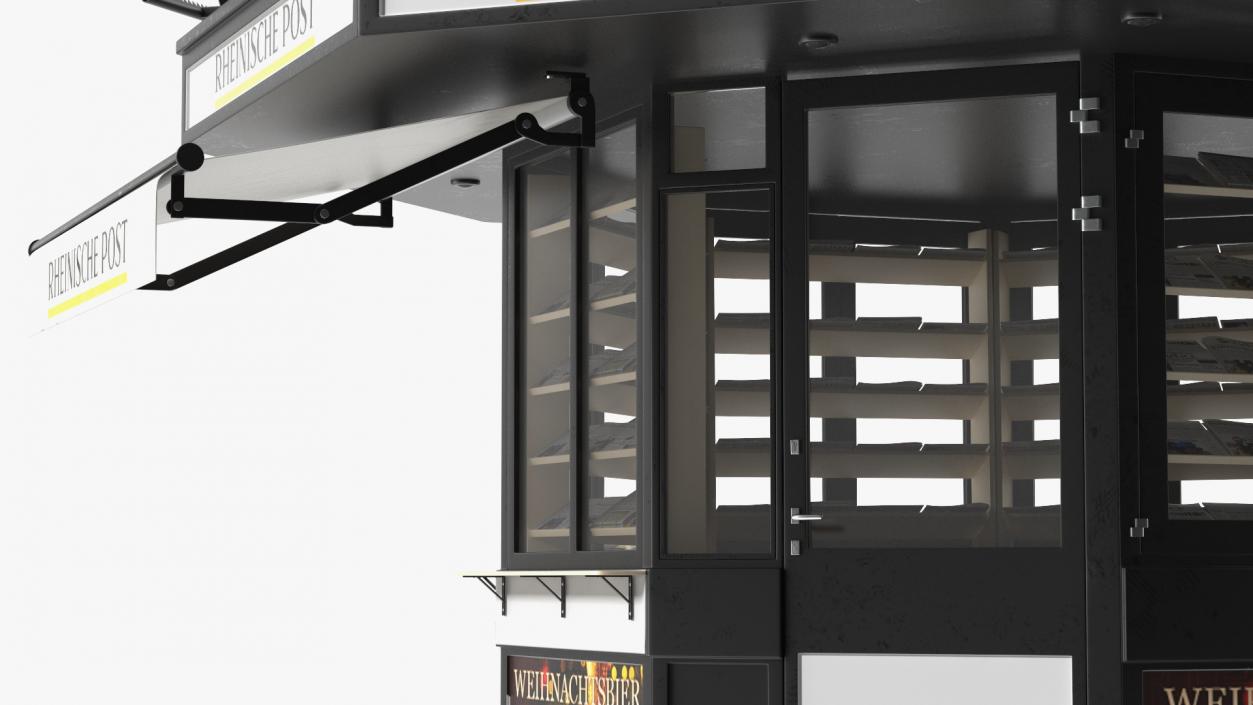 Rheinische Post Newspaper Kiosk Black 3D