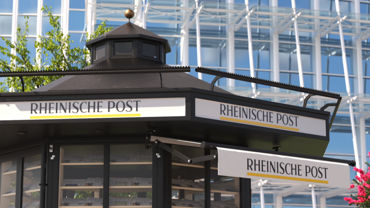 Rheinische Post Newspaper Kiosk Black 3D