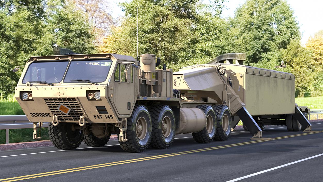 3D M983 Tractor with TPY2 XBand Radar Desert