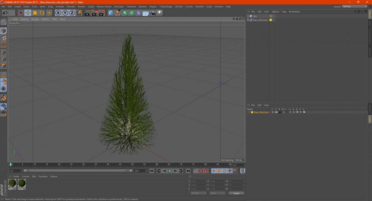 3D Bare Branches model