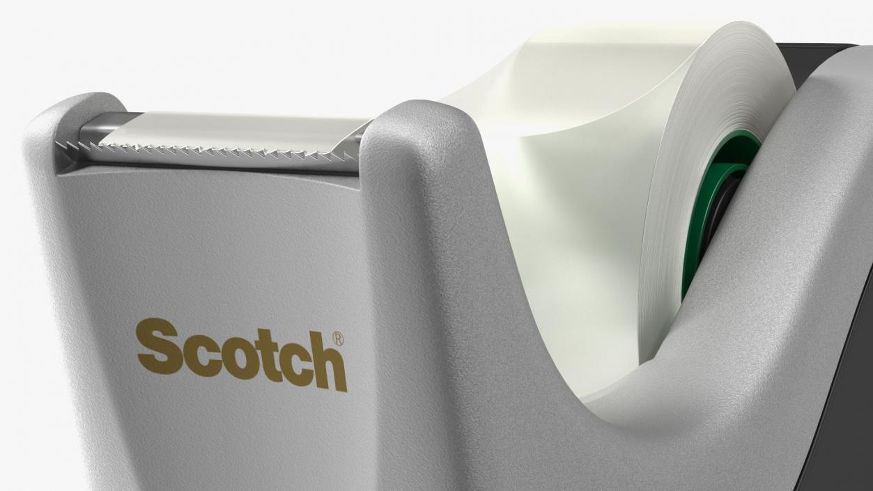 3D Scotch C60ST Desk Tape Dispenser White model