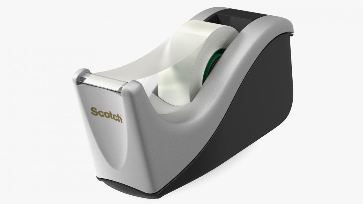 3D Scotch C60ST Desk Tape Dispenser White model