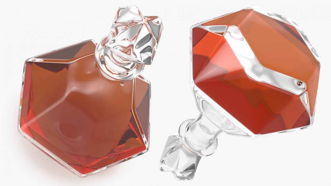 3D model Glass Decanters with Alcoholic Drinks Collection 2