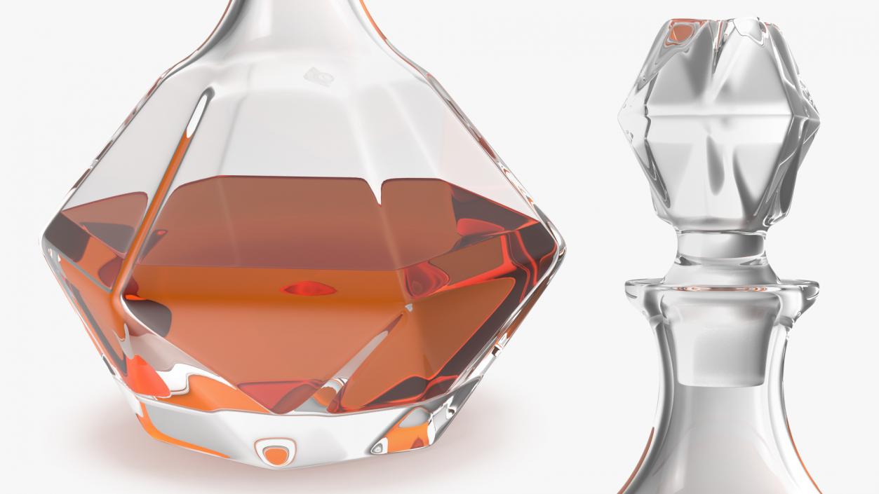 3D model Glass Decanters with Alcoholic Drinks Collection 2