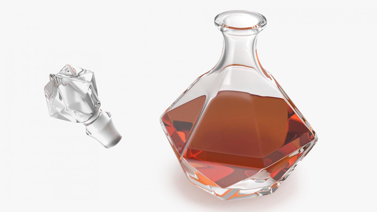 3D model Glass Decanters with Alcoholic Drinks Collection 2