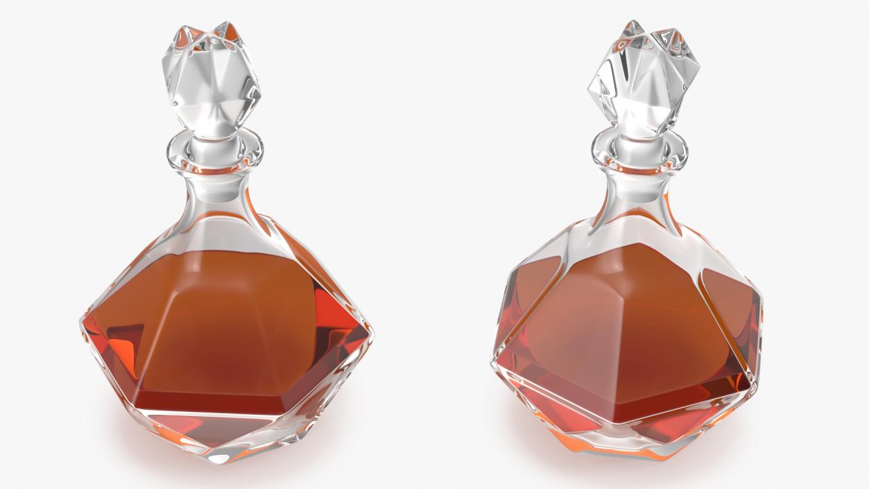 3D model Glass Decanters with Alcoholic Drinks Collection 2