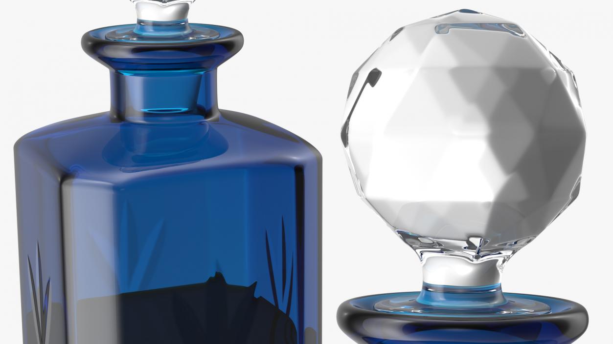 3D model Glass Decanters with Alcoholic Drinks Collection 2