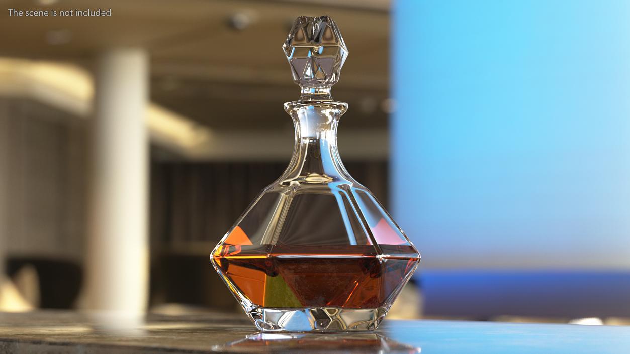 3D model Glass Decanters with Alcoholic Drinks Collection 2