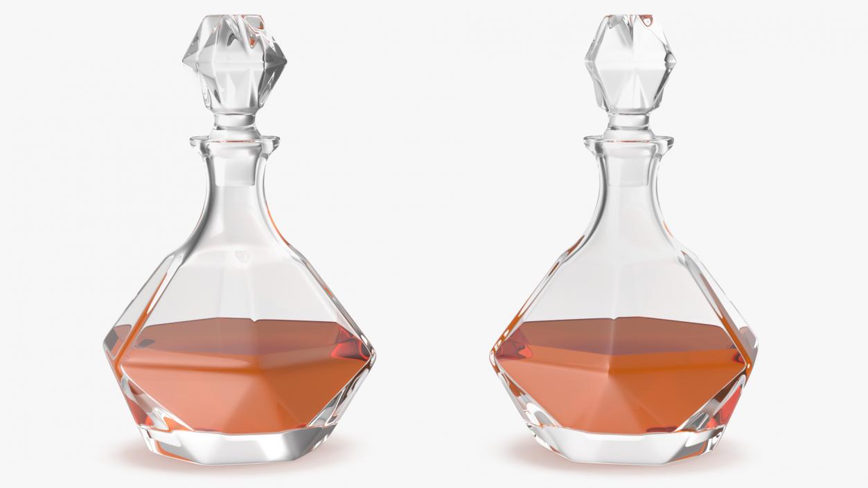 3D model Glass Decanters with Alcoholic Drinks Collection 2