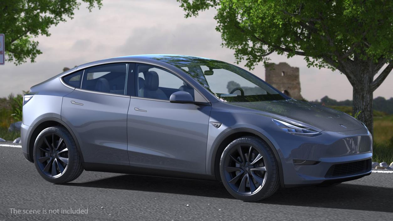 3D model Tesla Model Y Silver