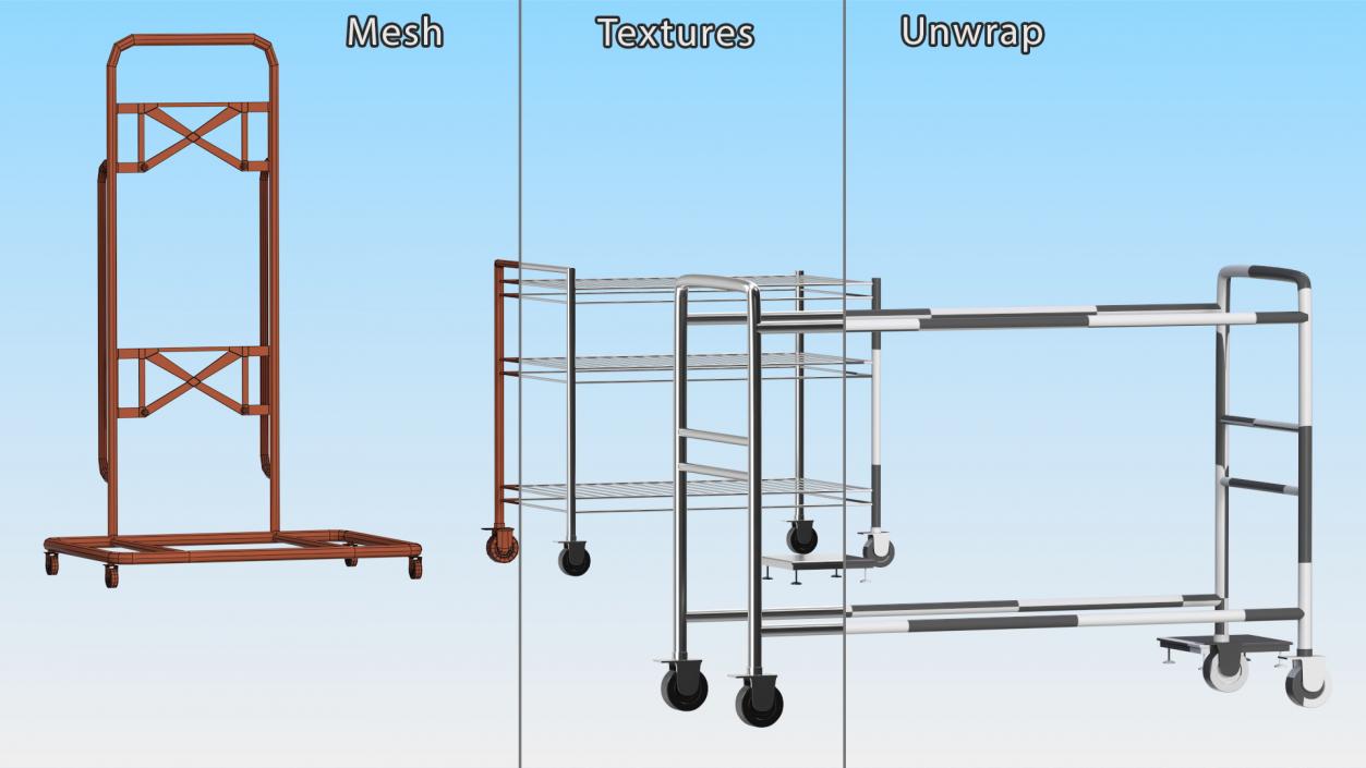 Pit Stop Wheel Cart 3D model