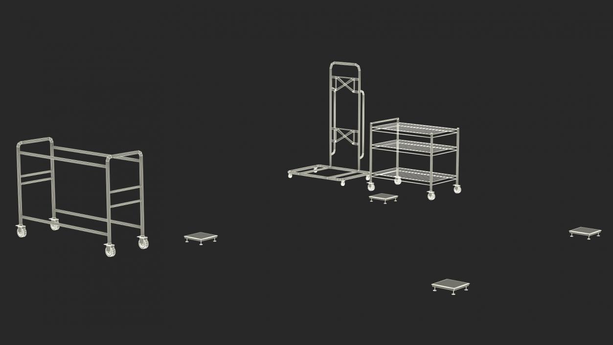 Pit Stop Wheel Cart 3D model