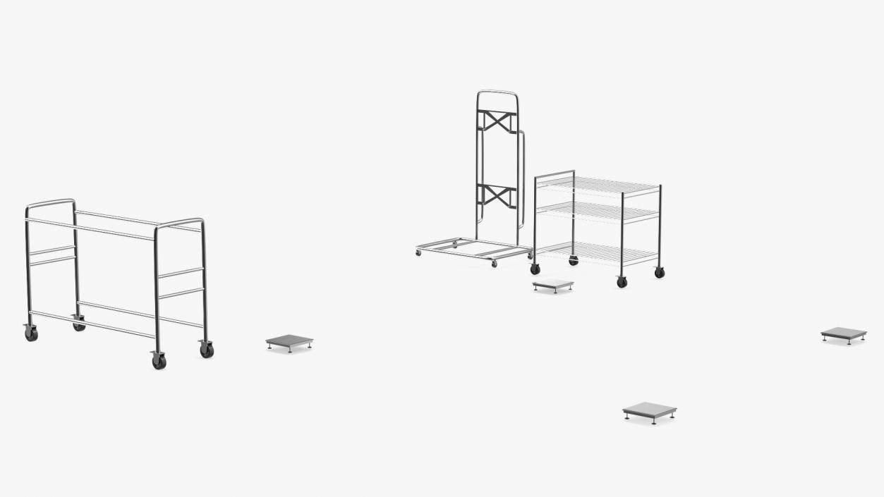 Pit Stop Wheel Cart 3D model