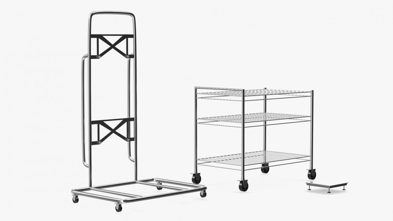 Pit Stop Wheel Cart 3D model