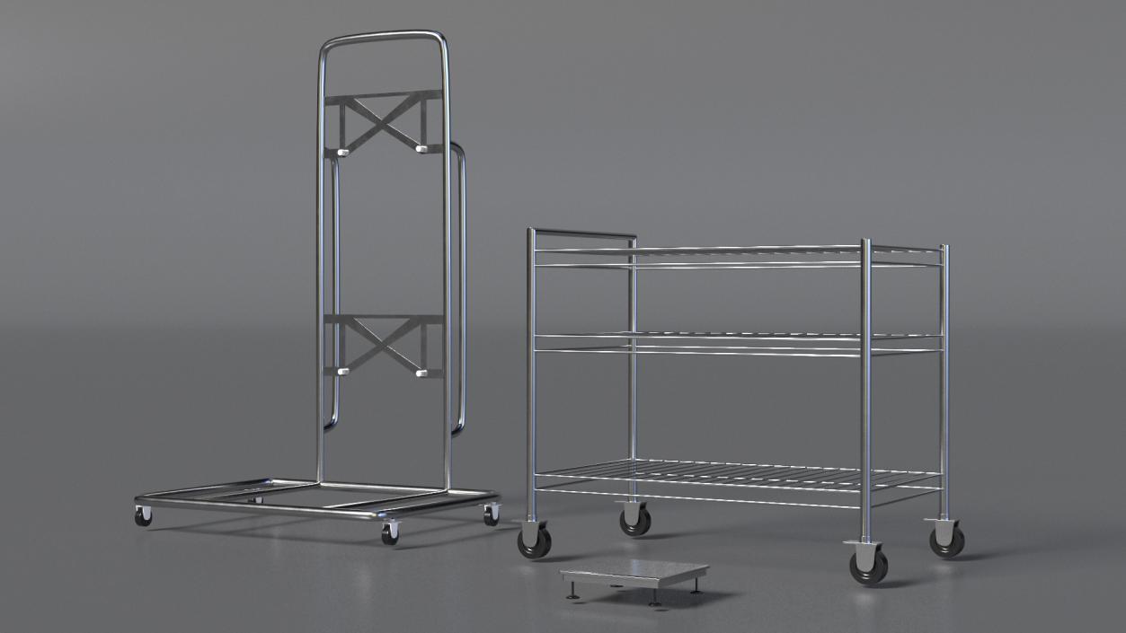 Pit Stop Wheel Cart 3D model