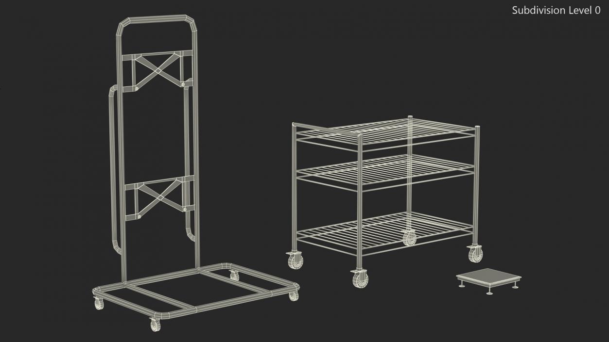 Pit Stop Wheel Cart 3D model