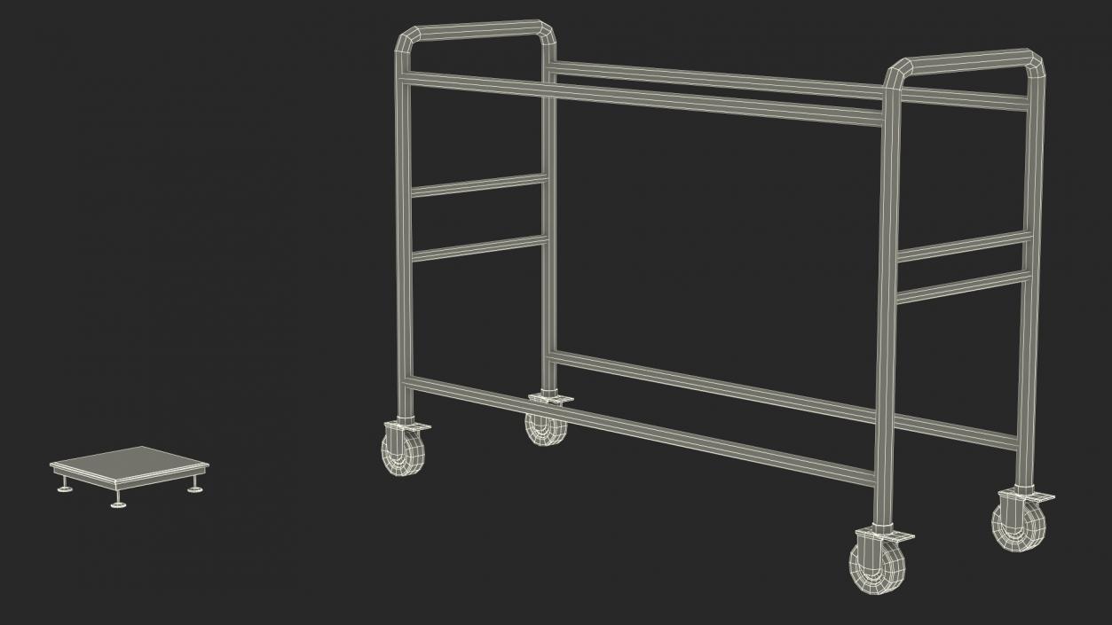 Pit Stop Wheel Cart 3D model