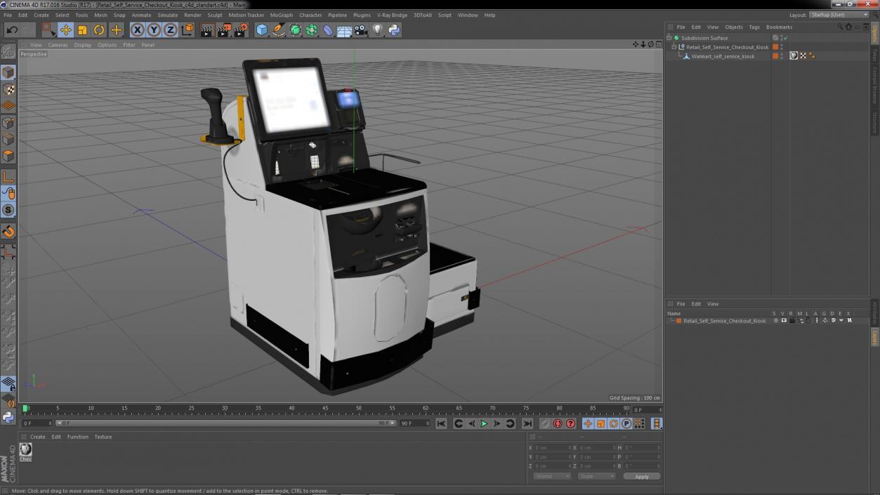 Retail Self Service Checkout Kiosk 3D model