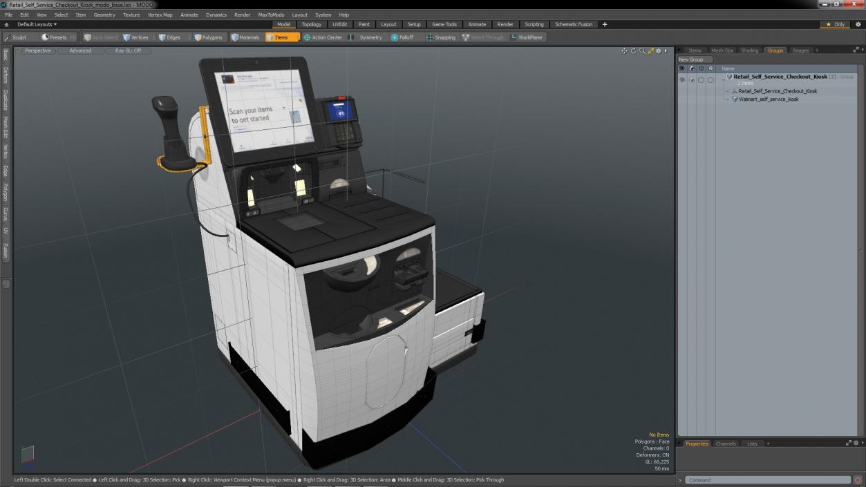 Retail Self Service Checkout Kiosk 3D model