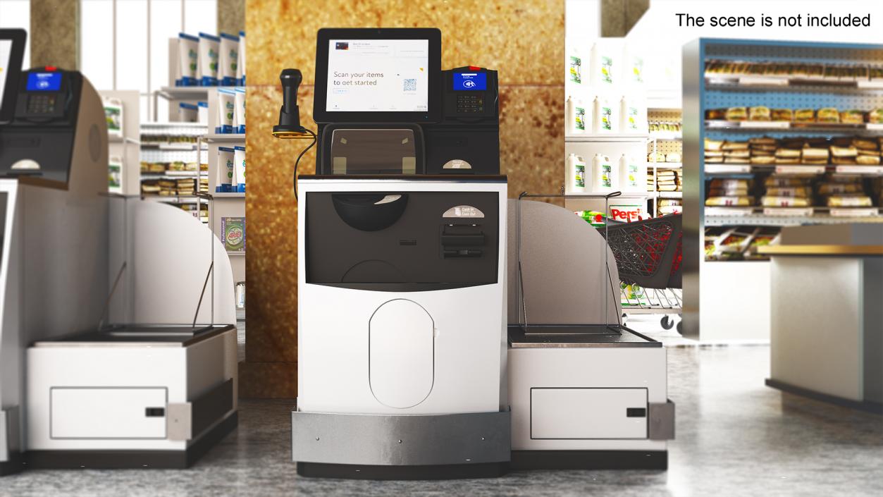 Retail Self Service Checkout Kiosk 3D model