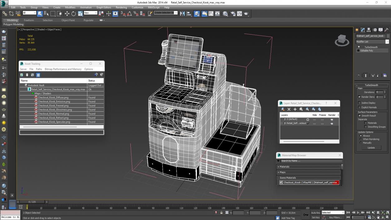 Retail Self Service Checkout Kiosk 3D model