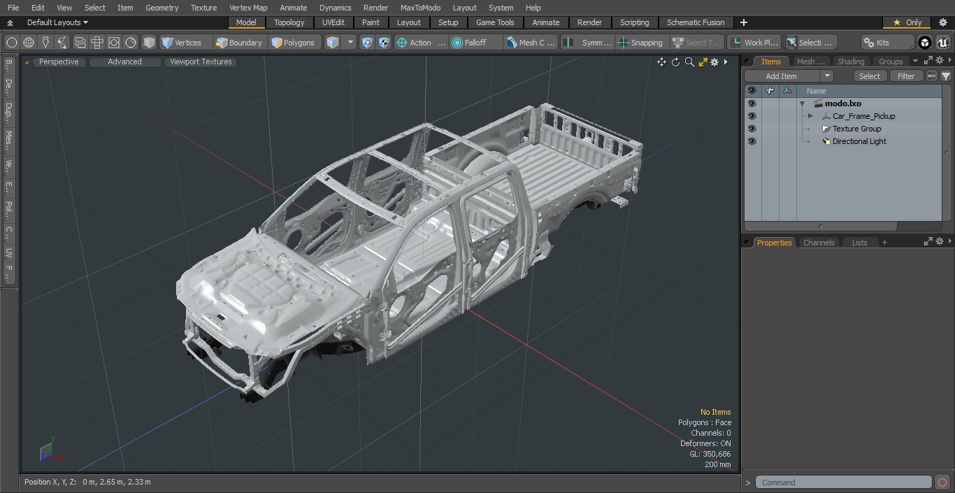 3D Car Frame Pickup