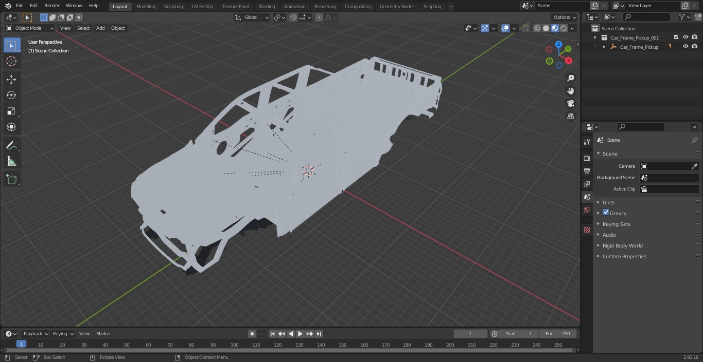 3D Car Frame Pickup