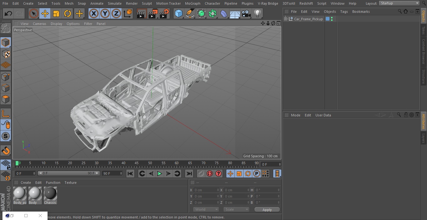 3D Car Frame Pickup