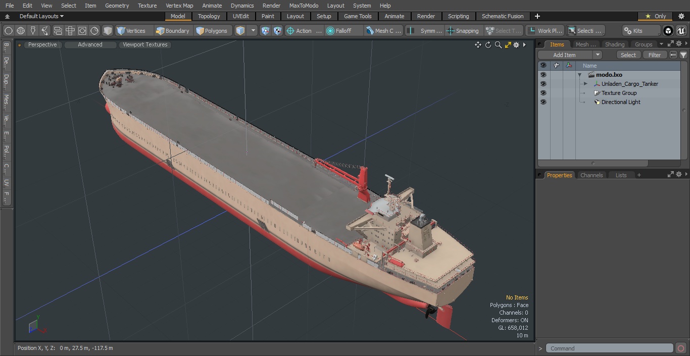 3D model Unladen Cargo Tanker