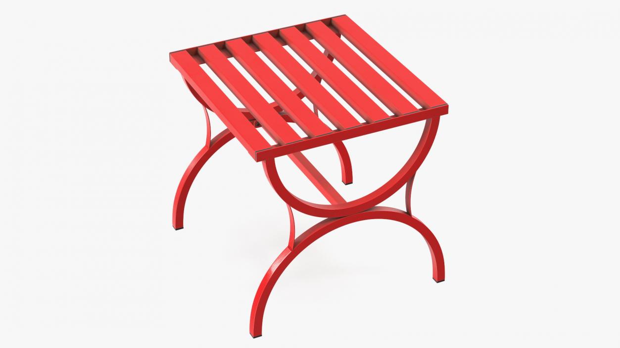 3D model Garden Metal Furniture Set Red