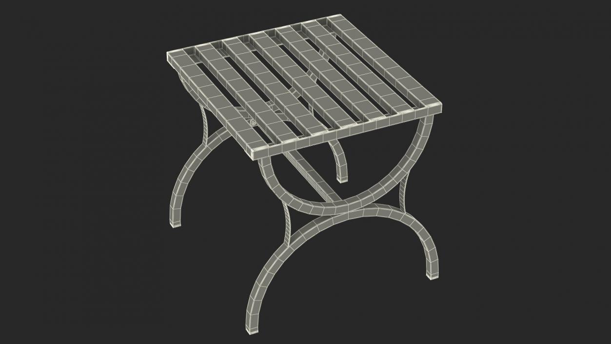 3D model Garden Metal Furniture Set Red