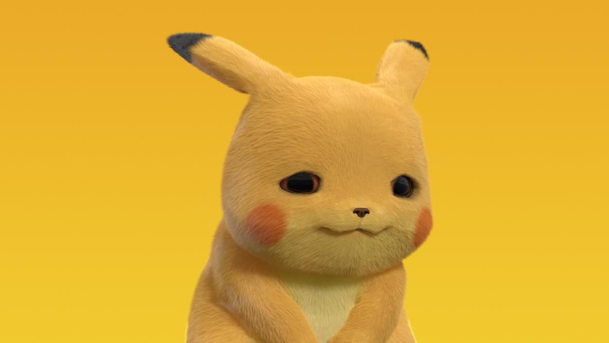 3D model Pikachu Character Sad Fur