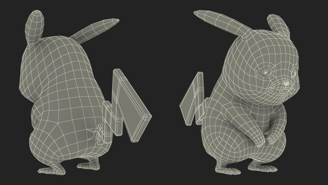 3D model Pikachu Character Sad Fur