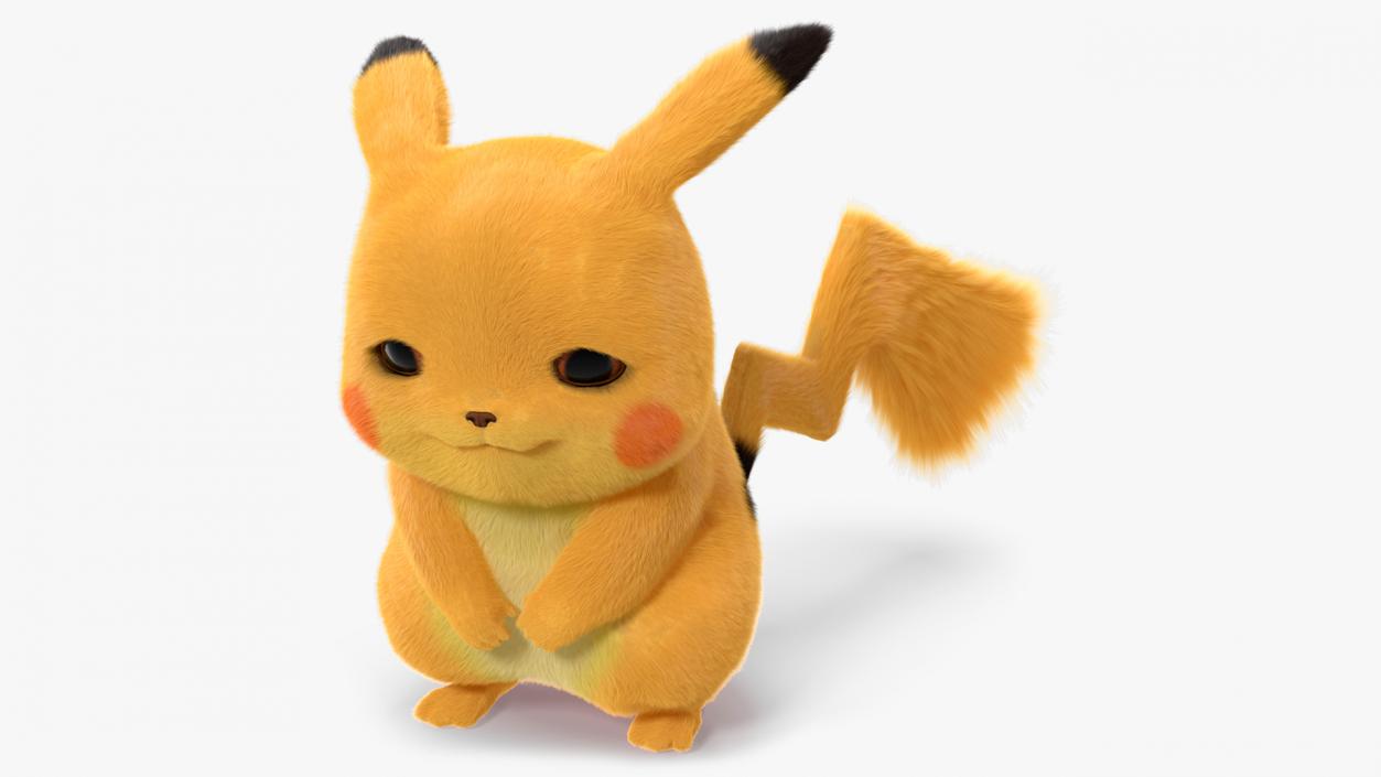 3D model Pikachu Character Sad Fur