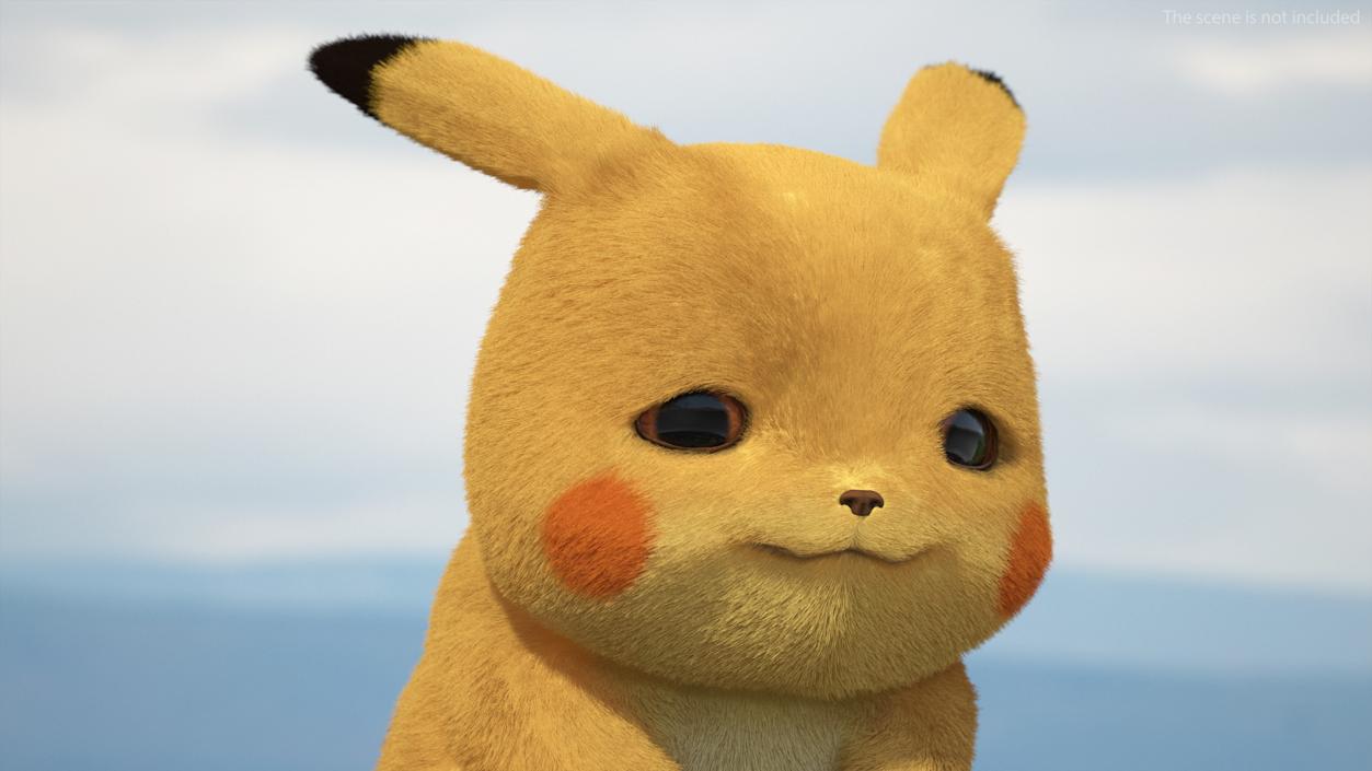 3D model Pikachu Character Sad Fur