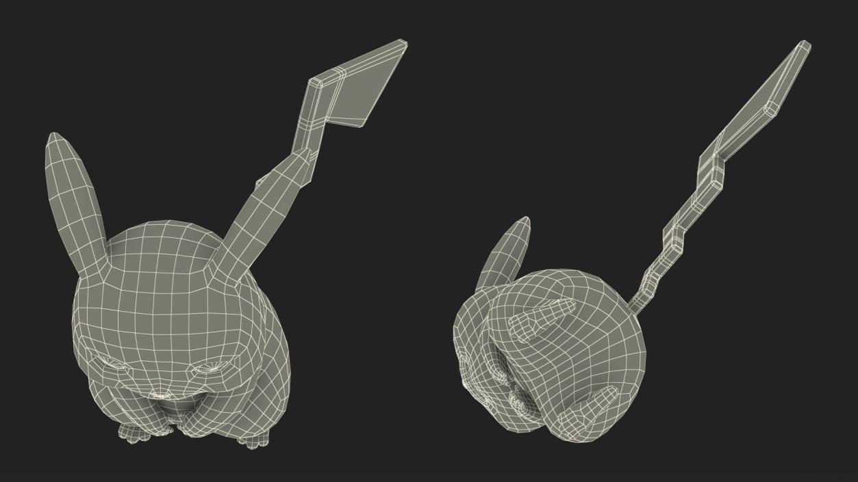 3D model Pikachu Character Sad Fur