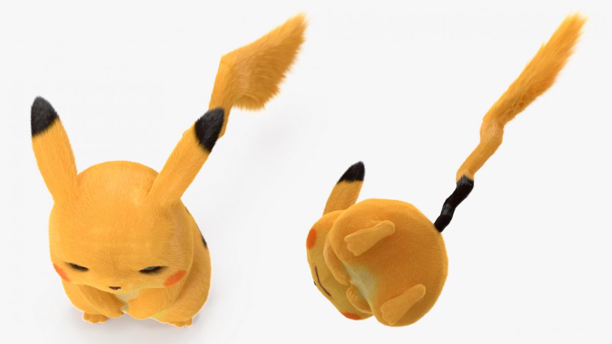 3D model Pikachu Character Sad Fur