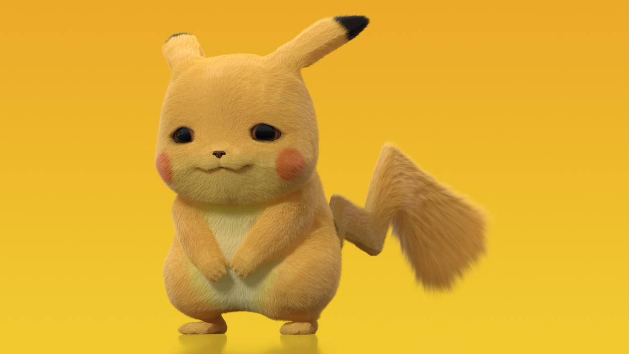 3D model Pikachu Character Sad Fur