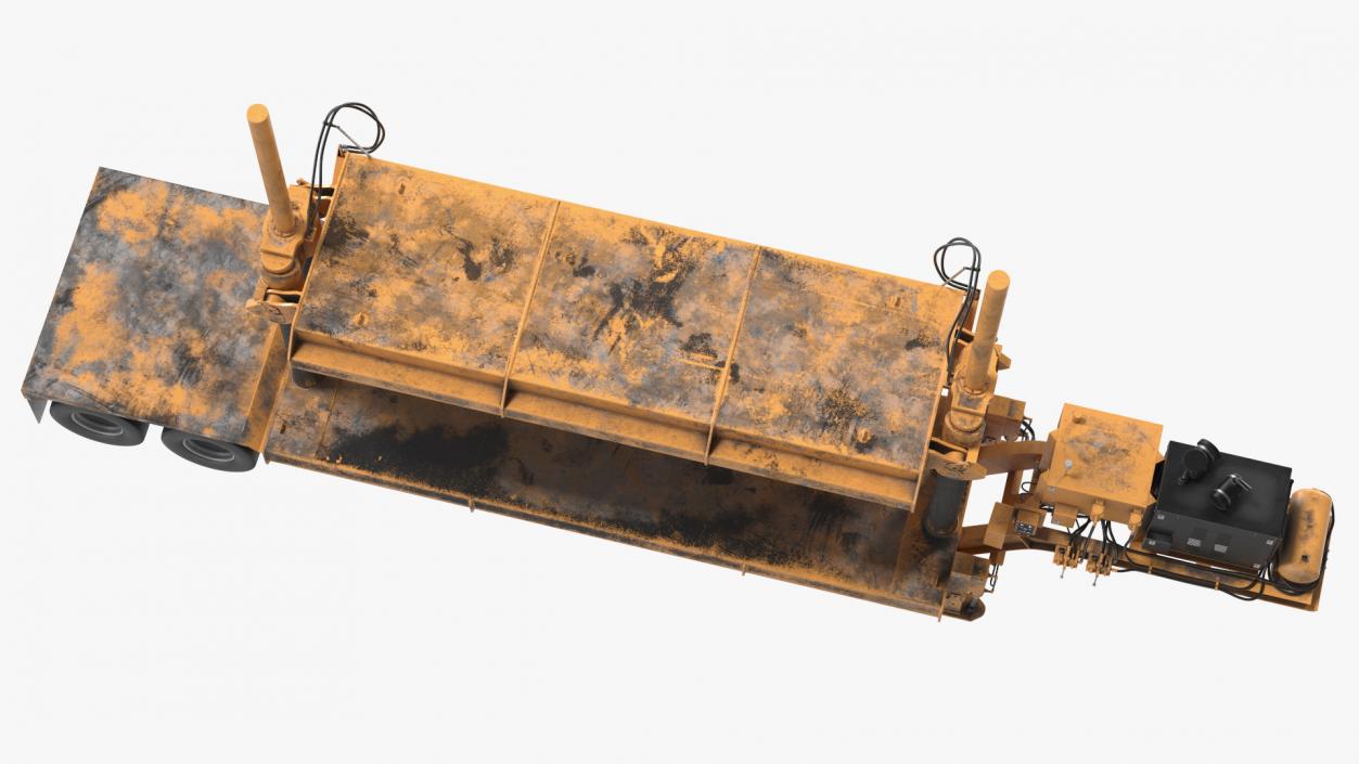 Shabby Car Crusher Yellow Rigged 3D