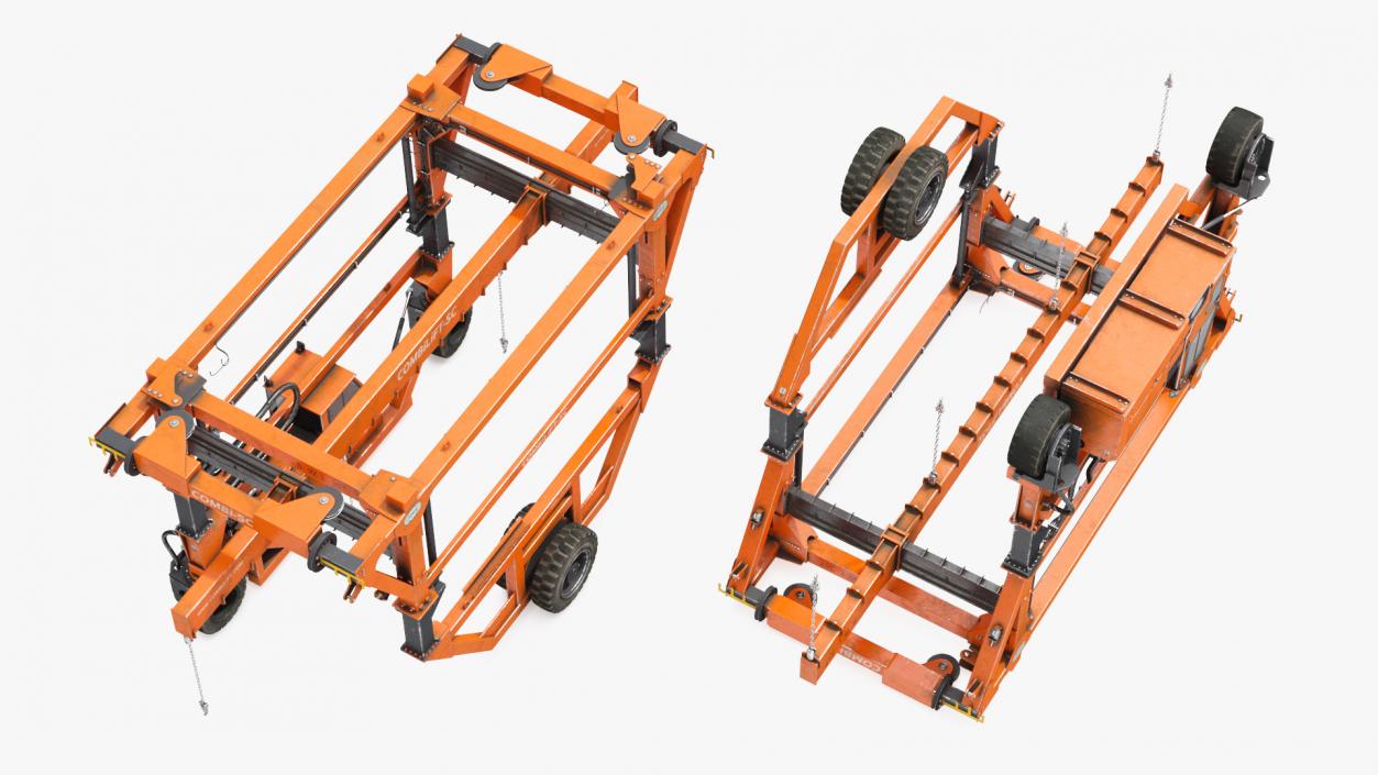 Combi-SC Range Straddle Carrier Dirty Rigged 3D model