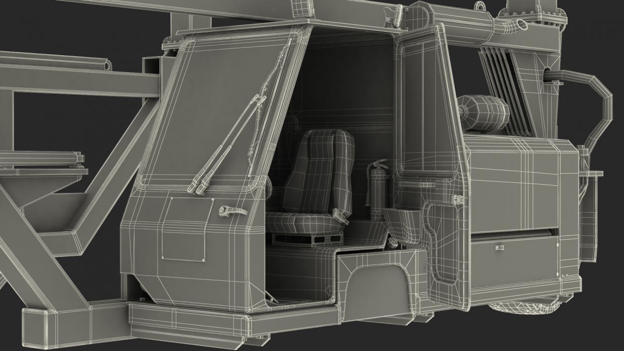 Combi-SC Range Straddle Carrier Dirty Rigged 3D model