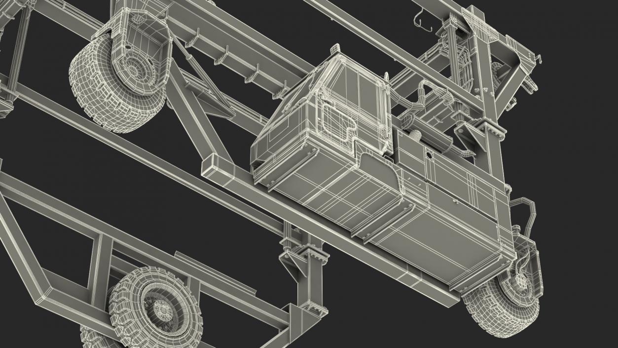 Combi-SC Range Straddle Carrier Dirty Rigged 3D model