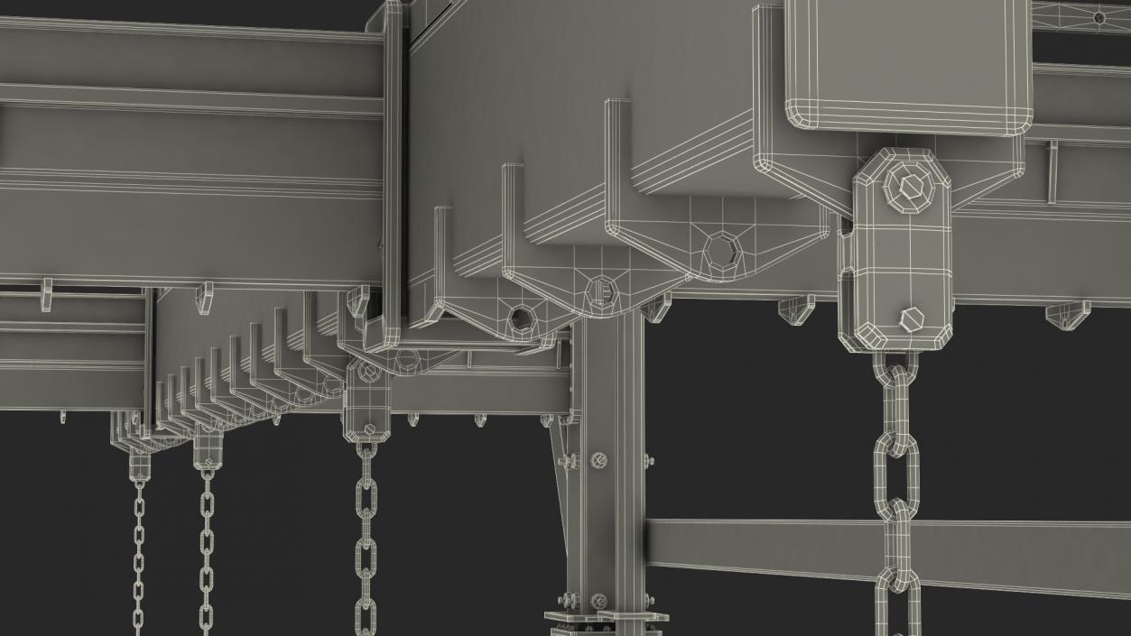 Combi-SC Range Straddle Carrier Dirty Rigged 3D model