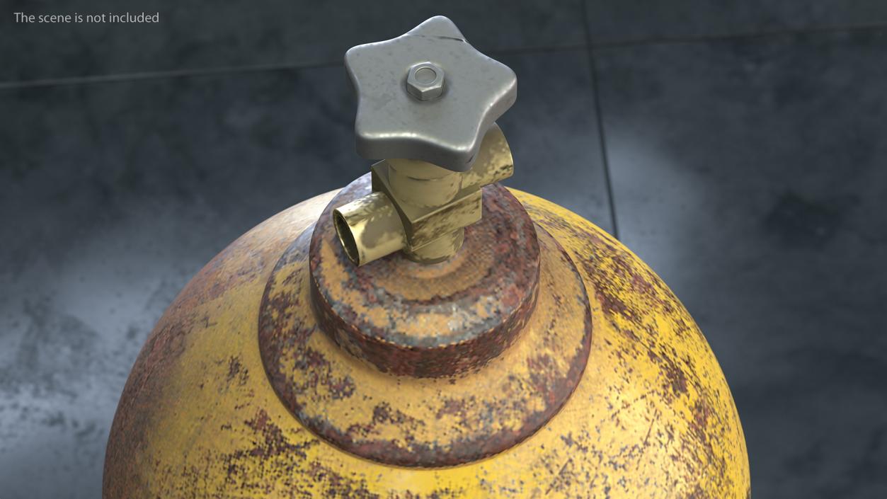 3D Oxygen Gas Cylinder Old model