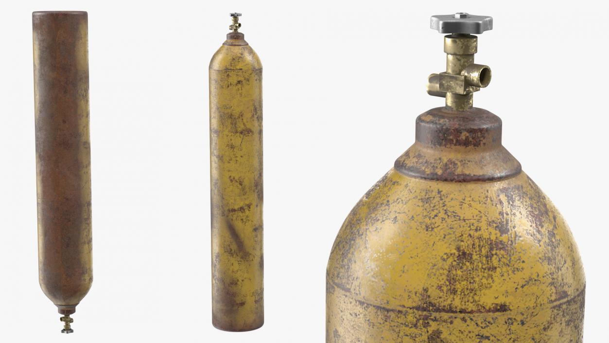 3D Oxygen Gas Cylinder Old model